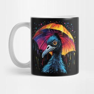 Emu Rainy Day With Umbrella Mug